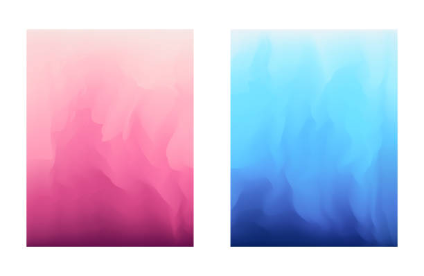 ilustraciones, imágenes clip art, dibujos animados e iconos de stock de colores abstractos degradados fondos azules y rosados - blue flame natural gas fireplace