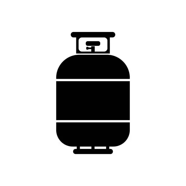 Vector illustration of Flammable gas tank. vector Simple modern icon design illustration.