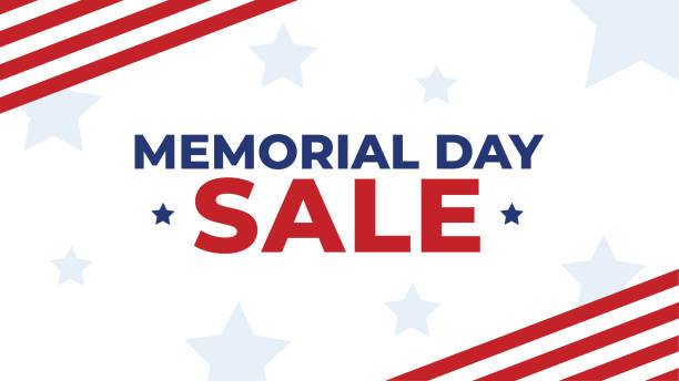 Memorial Day Sale Patriotic Vector Illustration Memorial Day Celebration Holiday Sale Patriotic Vector Banner Graphic Illustration Template memorial day sale stock illustrations