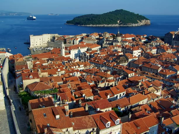 istock Overhead view of Old Town Dubrovnik 1225462464