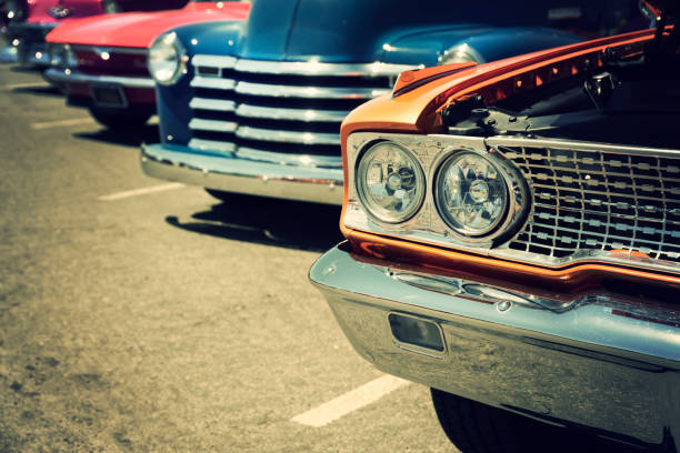 istock Classic cars display 1225463480