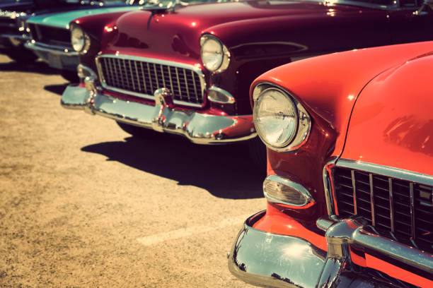 istock Classic cars display 1225463524