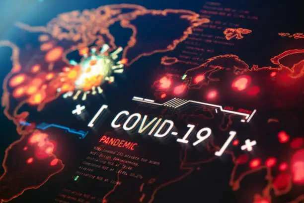 Photo of COVID-19 Pandemic on a World Map