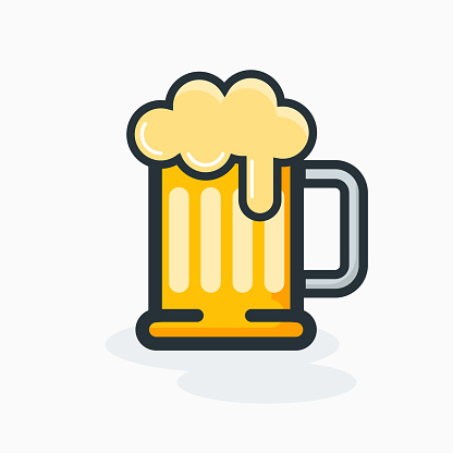 beer glass. eps 10 vector file