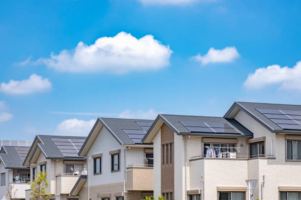 istock Residential area with solar power 1225478132