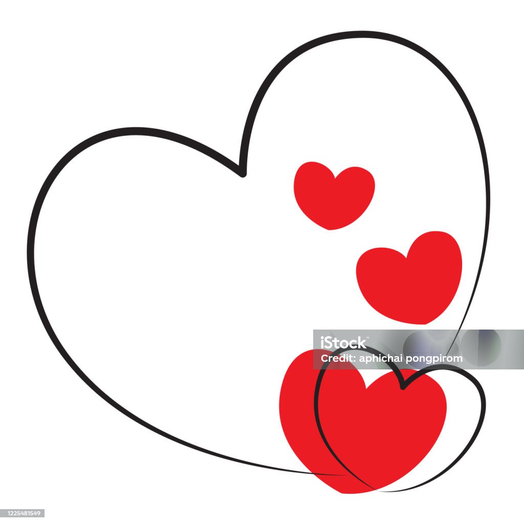 Biểu Tượng Trái Tim Xếp Chồng Lên Nhau Trên Nền Trắng Hình minh ...