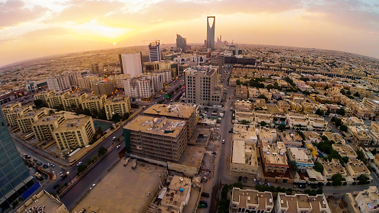 Riad, Arabia Saudita Vista aérea del centro de Riad photo