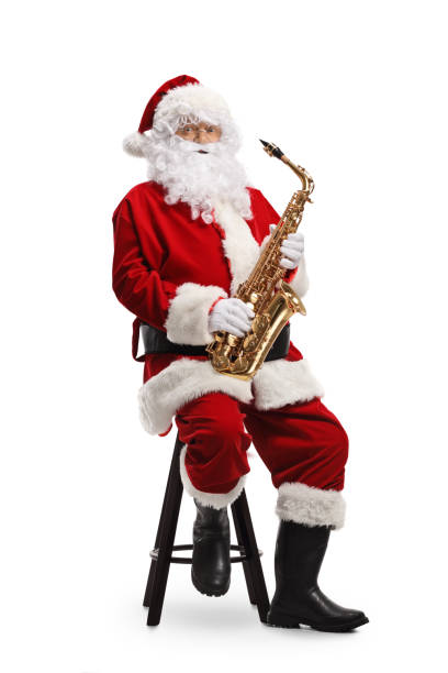 istock Santa Claus playing the sax 1225484541