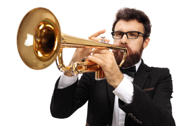 istock Bearded male musician playing a saxophone 1225484548