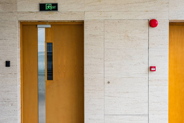 istock Emergency exit, fire facilities in the shopping mall and business area. 1225487712