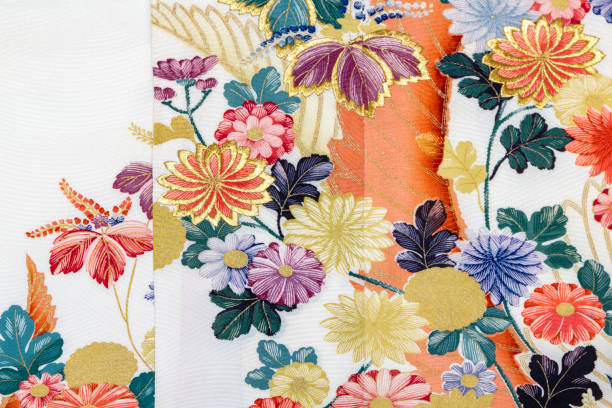 The Japanese kimono, close-up
