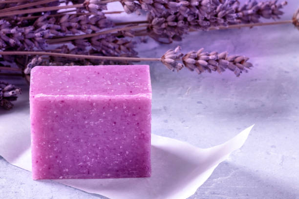 istock Lavender soap with dried lavender flowers 1225488582