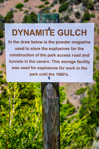 Lewis and Clark Caverns, MT, USA - June 29, 2019: The Dynamite Gulch