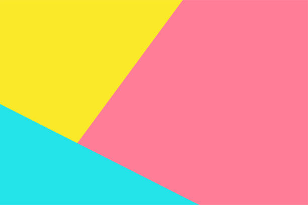 istock Colorful walls with pink colors Yellow and blue Background for modern minimalist work. 1225492935