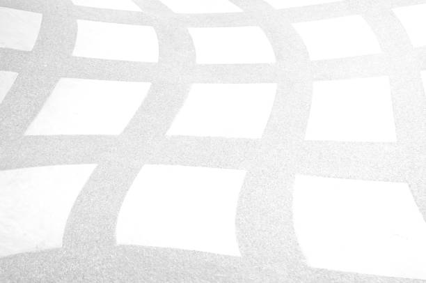 istock Abstract white background, The square ceramic tile floor was adjusted into a curve. Abstract concepts. 1225493644