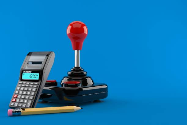 istock Joystick with calculator and pencil 1225493827