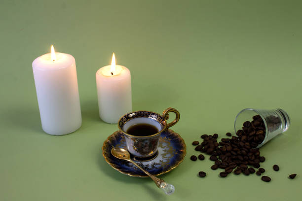 istock beautiful composition in vintage style with a cup of coffee 1225496613