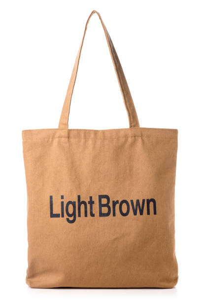 istock New blank brown cotton bag isolated on white 1225496934