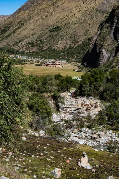 A basecamp in the Andes Mountains