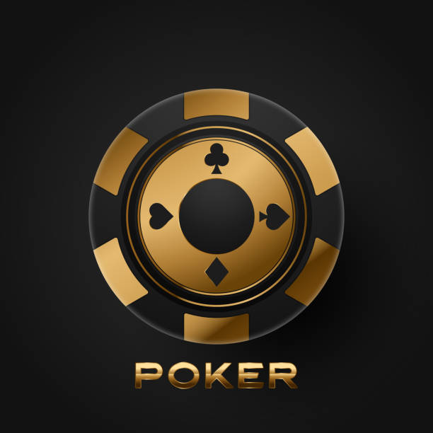 istock Vector illustration on a casino theme with poker symbols and poker cards on dark background. Vector illustration 1225501144