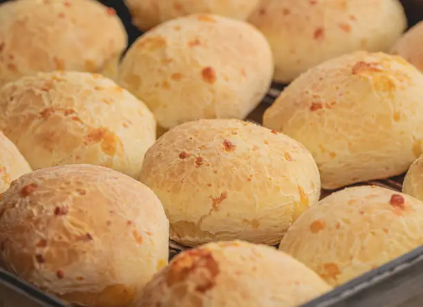 Cheese Bread ( Pão de Queijo ) - Brazilian food. Typical food from Brazil based on tapioca flour and cheese.