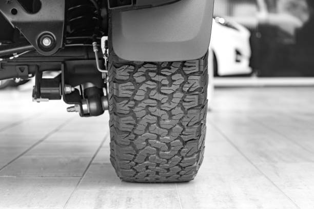 istock new tire profile from an off-road vehicle 1225504109
