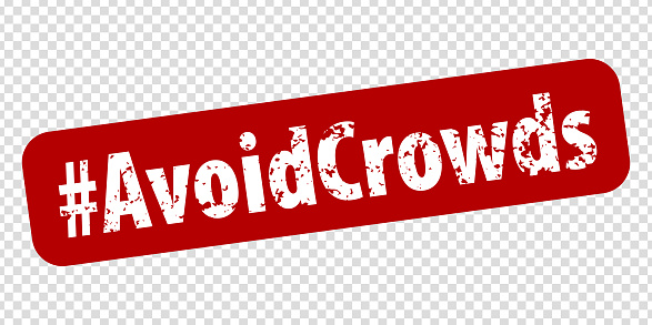 Hashtag Avoid Crowds Rule Red Square Rubber Seal Stamp On Transparent ...
