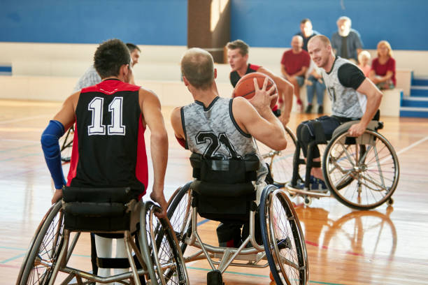 istock Wheelchair Basketball Players in Action During Practice Game 1225506708