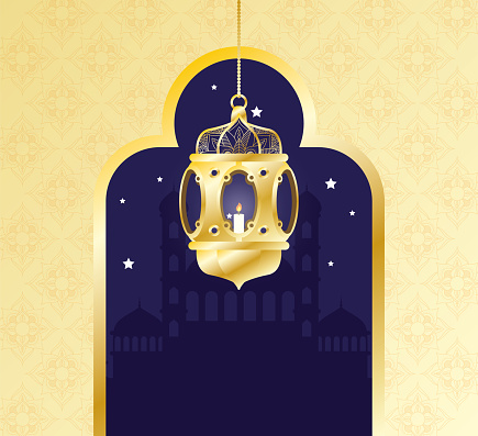 ramadan kareem celebration lamp hanging