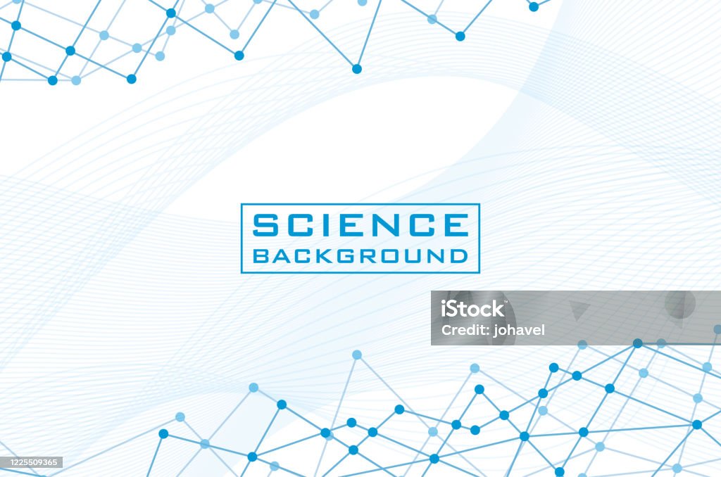 White Science Background With Lines Structures Stock Illustration ...