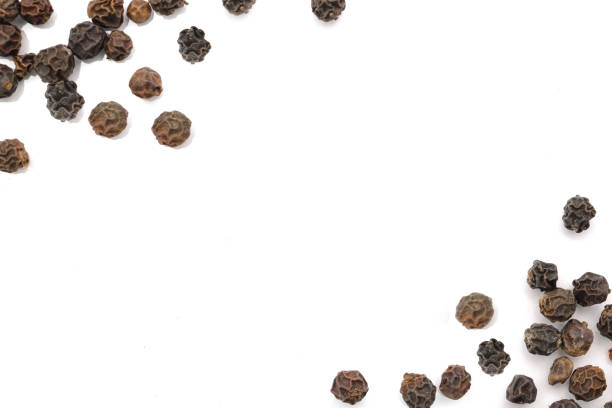 black pepper isolated on white background, Black Pepper