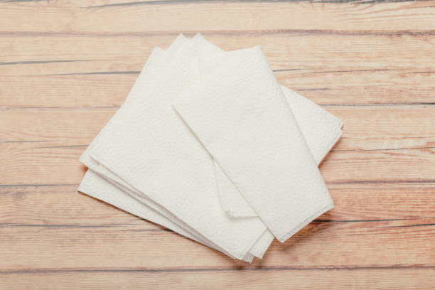 istock white paper napkin with a textured pattern on an old table 1225513719