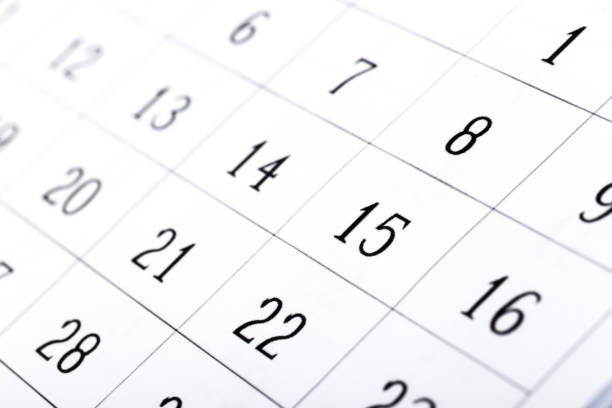 istock Abstract blur 2020 calendar page. dates of the month 1225514840