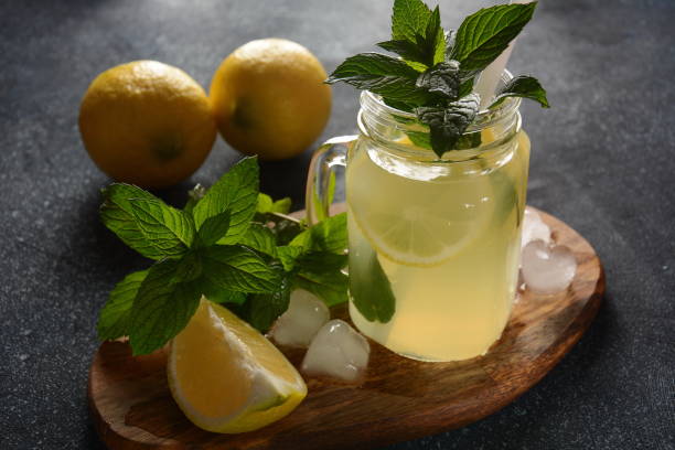 istock Lemonade or mojito cocktail with lemon and mint 1225518678