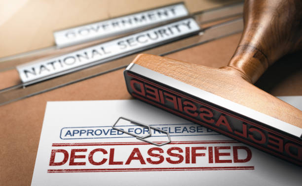 Government secrecy. Declassified documents and sensitive information.
