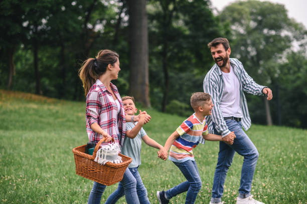 istock Family going on a picnic in nature 1225525046