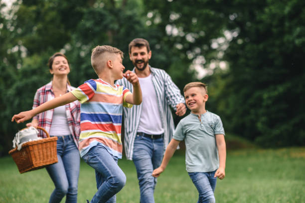 istock Family going on a picnic in nature 1225525503