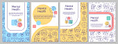 istock Mental health brochure template. Psychological wellness. Psychiatry flyer, booklet, leaflet print, cover design with linear icons. Vector layouts for magazines, annual reports, advertising posters 1225534225