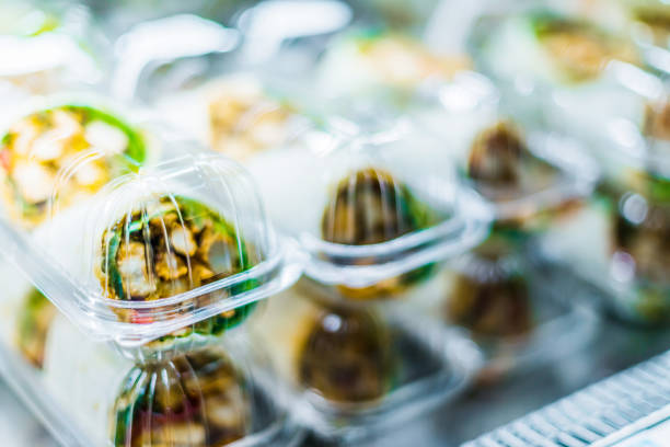 istock Pre-packaged sandwiches displayed in a commercial refrigerator 1225535078