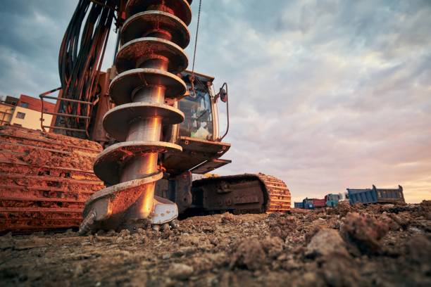 actividad de construcción en obra - geology fotografías e imágenes de stock