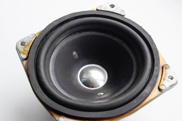 istock Medium frequency speakers 15gd-11a. Soviet vintage acoustics, elements of a music column. 1225540011