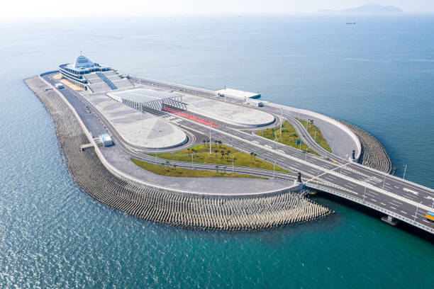 Drone view ofThe Hong Kong–Zhuhai–Macau Bridge