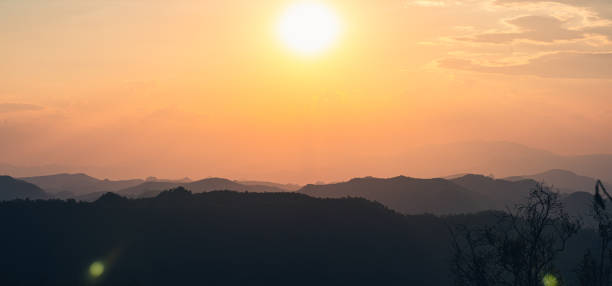 istock Sunset-Mountain in the evening,Mountains and evening sun 1225542421