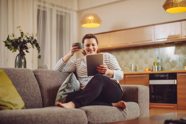 Young woman at home