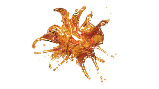 oil honey splash on white bakckground. macro camera 4k size. - honey abstract photography composition imagens e fotografias de stock