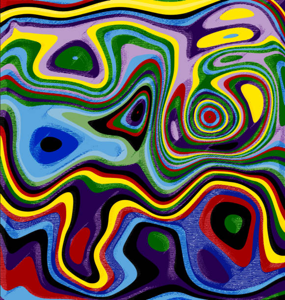 цветное фоновое изображение абстрактных кругов и пузырей - blur band stock illustrations