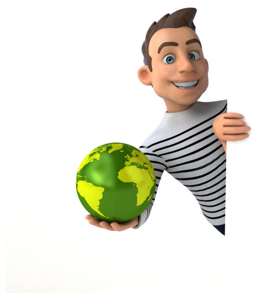 istock Fun 3D cartoon casual character 1225549404