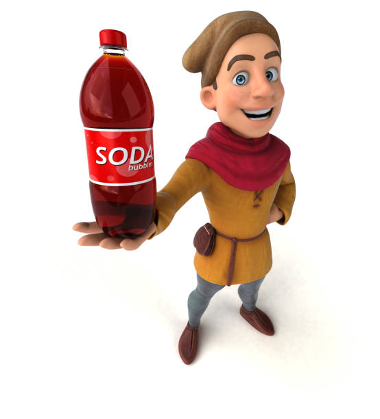 3D Illustration of a medieval historical character