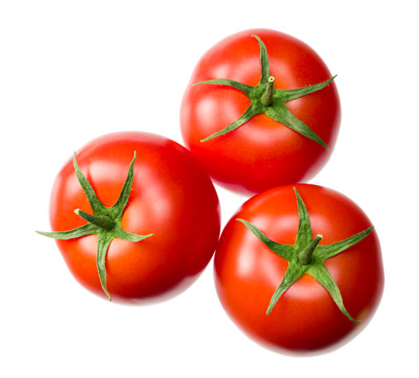 istock fresh tomatoes isolated on white background. close up. top view 1225553132