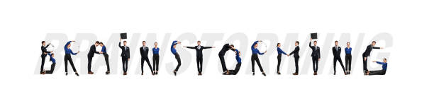 istock Group of people forming brainstorming word at studio 1225553154